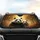 Two Pandas Golden Bamboo Autumn Leaves Forest Canopy - Wildlife Lover Gift Car Sunshade - 4
