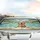 Golden Retriever Dog Pool Tropical Scene - Summer Lifestyle Dog Lover Gift Car Sunshade - 5
