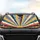 Vibrant Semi-Circle Rising Sun Celestial Stars Radiance - Celebration Road Trip Accessory Car Sunshade - 4