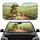 Happy Green Turtle Snail Wildflowers Country Road - Auto Decor Gift Car Sunshade - 1