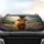 Highland Cow Calf Leopard Bow Scottish Highlands Mist - Farmhouse Decor Gift for Cow Lover Car Sunshade - 4