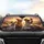 Jack Russell Terriers Driving Road Trip Sunset - Dog Lover Adventure Travel Gift Car Sunshade - 4