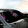 Dynamic Vibrant Glowing Paw Prints Nebula Ethereal Light Trails - Pet Parent Gift Car Sunshade - 6