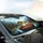 Cheerful Anthropomorphic Ducks River Forest Mountains - Adventure Travel Gift for Nature Lovers Car Sunshade - 6