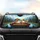 Cheerful Anthropomorphic Ducks River Forest Mountains - Adventure Travel Gift for Nature Lovers Car Sunshade - 4