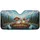 Cheerful Anthropomorphic Ducks River Forest Mountains - Adventure Travel Gift for Nature Lovers Car Sunshade - 3