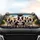 Border Collies Scenic Road Trip Tropical Vista - Dog Lover Travel Adventure Gift Car Sunshade - 4