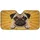 Expressive Pug Face Paws Golden Orange Sunburst Paw Prints Stars - Dog Lover Gift Car Sunshade - 3