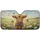Highland Calf Wildflower Meadow Butterflies - Farmhouse Decor Gift for Cow Lovers Car Sunshade - 3