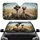 Ostriches with Fedora Spectacles Bow Tie Desert Road Trip - Travel Adventure Gift Car Sunshade - 1