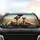 Ostriches with Fedora Spectacles Bow Tie Desert Road Trip - Travel Adventure Gift Car Sunshade - 4