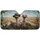 Ostriches with Fedora Spectacles Bow Tie Desert Road Trip - Travel Adventure Gift Car Sunshade - 3