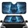 Alpha Wolf Electric Blue Lightning Storm - Wildlife Lover Gift Car Sunshade - 1