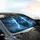 Alpha Wolf Electric Blue Lightning Storm - Wildlife Lover Gift Car Sunshade - 6