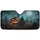 Jack-o'-lantern Skeleton Graveyard Full Moon - Spooky Halloween Fall Scene Car Sunshade - 3