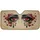 Red Heart Eyes Black Teardrops Floating Hearts Starbursts - Ornate Traditional Tattoo Art Lover Gift Car Sunshade - 3