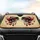 Red Heart Eyes Black Teardrops Floating Hearts Starbursts - Ornate Traditional Tattoo Art Lover Gift Car Sunshade - 4