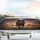 Powerful Male Lion Dark Mane Golden Eyes Savanna Rock Dust - Wildlife Lover Gift Car Sunshade - 5