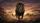 Powerful Male Lion Dark Mane Golden Eyes Savanna Rock Dust - Wildlife Lover Gift Car Sunshade - 7