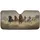 Black Brown White Thundering Herd Galloping Horses Arid Landscape - Horse Rider Gift Car Sunshade - 3