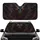 Menacing Fiery Dragon Face Glowing Eyes - Fantasy Creature Lover Gift Car Sunshade - 1