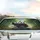 Two Giant Pandas Driving Lush Bamboo Forest - Adventure Seeker Wildlife Lover Gift Car Sunshade - 5