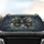 Dark Translucent Botanical Flowers Gold Glitter Golden Butterfly Forms Everyday Use Car Sunshade - 4