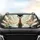 Majestic Giraffe Emerging Water Faceted Polygonal Rocks - Wildlife Lover Gift Car Sunshade - 4