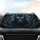 Shadowy Elemental Dragon Red Eyes Teal Scales Volcanic Rock Cosmic Abyss - Fantasy Car Decor Gift Car Sunshade - 4