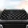 White Bows Dots Quilted Diamond Grid - Vehicle Interior Decor Car Sunshade - 4