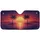 Radiant Golden Sun Tropical Ocean Towering Palm Trees Sunset Sky - Vacation Travel Essentials Car Sunshade - 3