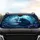 Intertwined Wolves Moonlit Forest - Ethereal Wildlife Lover Gift Car Sunshade - 4