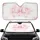 Pink Watercolor Bows Ribbons Glitter Light Particles - Car Decor Gift Car Sunshade - 1