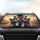 Four Happy Miniature Schnauzer Dogs Sun-Drenched Road Trip Adventure - Dog Lover Gift Car Sunshade - 4