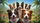 Five Happy Border Collie Dogs Tropical Village - Outdoor Adventure Gift Car Sunshade - 7