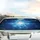 Cosmic Blue Radiant Light Vortex Ethereal Bokeh Orbs - Automotive Interior Decor Gift Car Sunshade - 5