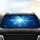 Cosmic Blue Radiant Light Vortex Ethereal Bokeh Orbs - Automotive Interior Decor Gift Car Sunshade - 4