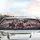 Four French Bulldogs Cityscape Suspension Bridge - Pet Lover Travel Gift Car Sunshade - 5
