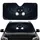 Black Cat Peeking Paws Large White Eyes Celestial Night Sky - Cat Lover Everyday Gift Car Sunshade - 1