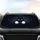 Black Cat Peeking Paws Large White Eyes Celestial Night Sky - Cat Lover Everyday Gift Car Sunshade - 4