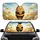 Happy Smiling Honey Bee Dripping Honey Wildflower Garden - Nature Lover Gift Car Sunshade - 1