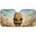 Happy Smiling Honey Bee Dripping Honey Wildflower Garden - Nature Lover Gift Car Sunshade - 3
