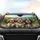 Three Shih Tzu Dogs Countryside Travel Landscape - Dog Lover Gift Car Sunshade - 4