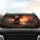 Menacing Black Dragon Fiery Castle Volcanic Landscape - Fantasy Lover Gift Car Sunshade - 4