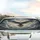 Majestic Golden Eagle In Flight Stormy Sky Lightning Bolts - Wildlife Lover Gift Car Sunshade - 5