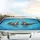 Chuckle River Otters Swimming Splashing Dynamic Blue Water - Wildlife Lover Gift Car Sunshade - 5