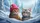 Pink Beanie Blue Collar Tabby Cats & Glasses in Frozen Winter Snowscape - Cat Lover Gift Car Sunshade - 7