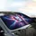 Majestic Eastern Dragon Head Glowing Symbol Cosmic Nebula - Fantasy Lover Gift Car Sunshade - 6