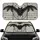 Majestic Bat Red Eyes Gothic Stained Glass Thorny Vines - Dark Fantasy Car Decor Gift Car Sunshade - 1
