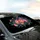 Black Background Peonies Multi-petal Flowers Lush Foliage - Car Decor Gift Car Sunshade - 6